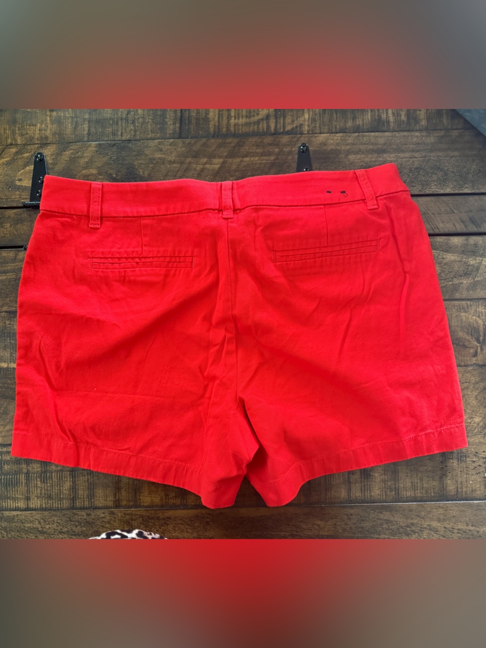 J. Crew Red Cotton Chino Shorts - Picture 3 of 4